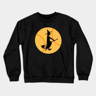 Padel Halloween Witch Silhouette Crewneck Sweatshirt